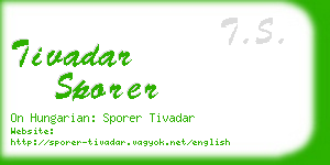 tivadar sporer business card